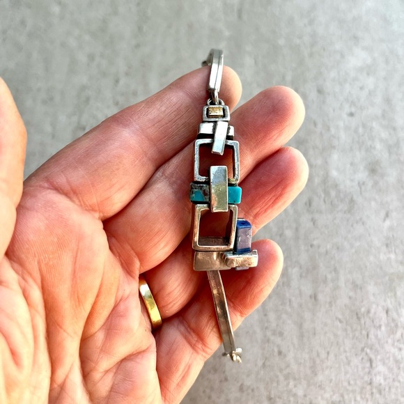 Osmose pewter and stones bracelet by Sonia Ferland - Picture 3 of 11